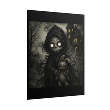 Load image into Gallery viewer, Creepy Child Reaper Poster — Gothic Haunted House Rolled Art Print
