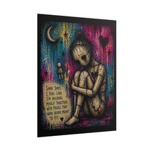 Load image into Gallery viewer, Rolled Poster - Emotional Joelho Art Print with Quote: "Some Days I Feel Like I'm Holding Myself Together"
