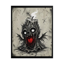 Load image into Gallery viewer, Horror Candle Monster Poster - Dark Gothic Wall Art with Bleeding Heart
