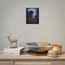 Load image into Gallery viewer, Love Is the Answer Rolled Poster — Raven &amp; Owl Romantic Art Print
