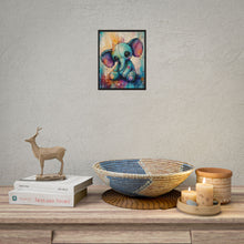 Load image into Gallery viewer, Whimsical Patchwork Elephant Art Print – Cute Colorful Animal Poster
