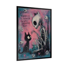 Load image into Gallery viewer, Kindness Is a Rebellion the World Desperately Needs Rolled Poster — Gothic Whimsical Skeleton Fantasy Wall Art
