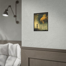 Load image into Gallery viewer, Surreal Goldfish Art Poster – "We Are Not Defined by Our Mistakes" Inspirational Wall Art
