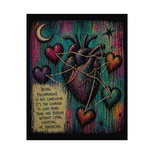 Load image into Gallery viewer, Rolled Poster — 'Being Polyamorous' Heart Illustration Poster for Polyamory Pride, Colorful Boho Wall Art

