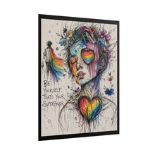 Load image into Gallery viewer, "That's Your Superpower" Pride Art | Fine Line Sketch Rainbow Heart Poster
