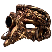 Load image into Gallery viewer, Steampunk Mask Copper Gear Goggles Cosplay Halloween Costume  KBW M39269
