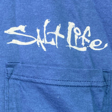 Load image into Gallery viewer, Salt Life Shirt Mens Large Spell Out Fishing Ocean Skull Coastal Streetwear
