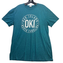 Load image into Gallery viewer, OKI Oak Island Shirt Mens Large Spell Out Beachy Coastal Everyday Streetwear
