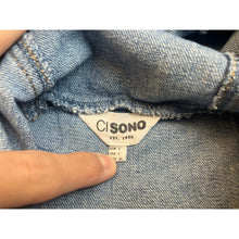 Load image into Gallery viewer, Ci Sono Womens Medium Wash Denim Hooded Anorak Utility Jacket DJK226 Size S
