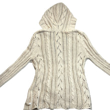 Load image into Gallery viewer, Aeropostale Sweater Womens Large Beachy Hooded Crochet Travel Office Streetwear
