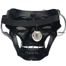 Load image into Gallery viewer, KBW Steampunk Skull Mask Goggles Spikes Silver Halloween Costume Prop Cosplay
