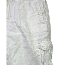 Load image into Gallery viewer, Faded Glory Shorts Womens 8 White Nautical Beachy Coastal Linen Blend Travel
