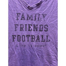Load image into Gallery viewer, Life is Good Shirt Womens Extra Large Mature Football Long Sleeve VNeck Lavender
