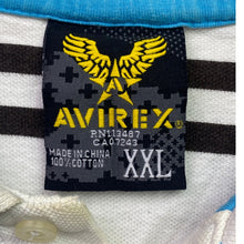 Load image into Gallery viewer, AVIREX Shirt Mens Shirt 2XL Color Block Stripe Preppy Y2K Academia Career
