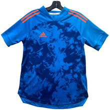 Load image into Gallery viewer, Adidas Shirt Boys Large Prime Blue Performance Athletic Athleisure Everyday
