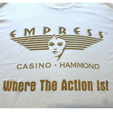 Load image into Gallery viewer, Vintage Empress Casino Shirt Mens Extra Large White Art Deco Single Stitch
