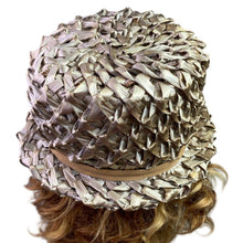 Load image into Gallery viewer, Vintage Karen K Originals Hat Womens Small Woven Straw Bucket Church Derby
