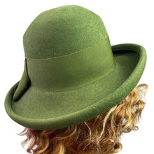 Load image into Gallery viewer, Vintage Glenover Fawn Tra Felt Hat Womens Small Bowler Wool Mod Fashion Church
