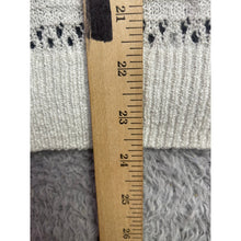 Load image into Gallery viewer, Colorblock Sweater Womens Large Stripe Full Zip Knit Hooded Beachy Coastal
