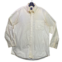 Load image into Gallery viewer, T Harris London Shirt Mens Large Yellow Striped Preppy Academia Office Career
