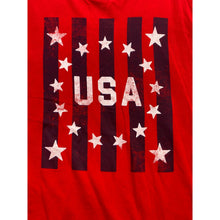 Load image into Gallery viewer, USA Shirt Mens 2XL Patriotic Spell Out Festival Everyday Streetwear Academia
