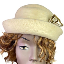 Load image into Gallery viewer, Vintage Mr John Sophisticate Hat Womens Small Italy Derby Bowler Bow Mature
