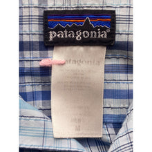 Load image into Gallery viewer, Patagonia Shirt Mens Medium Plaid Button Up Sear Sucker Preppy Academia Outdoor
