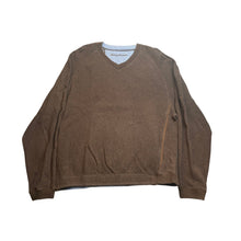 Load image into Gallery viewer, Tommy Bahama Mens V-Neck Raglan Sweater Brown Heathered Knit Large XL
