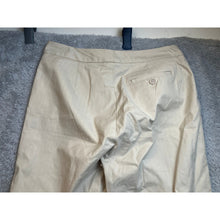 Load image into Gallery viewer, Gap Womens Beige Pinstripe Wide Leg Cuffed Trousers GapStretch Size 8 Regular
