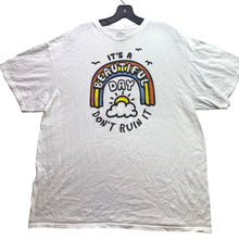 Load image into Gallery viewer, Beautiful Day Shirt Mens Extra Large Funny Rainbow Spell Out Everyday Streetwear
