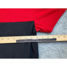 Load image into Gallery viewer, GUESS Los Angeles Mens Large Red Black Colorblock Metallic Silver Logo T-Shirt

