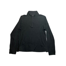Load image into Gallery viewer, GAP Black Waffle Knit Long Sleeve Top Crew Neck Textured Casual Shirt Womens L
