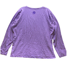 Load image into Gallery viewer, Life is Good Shirt Womens Extra Large Mature Football Long Sleeve VNeck Lavender
