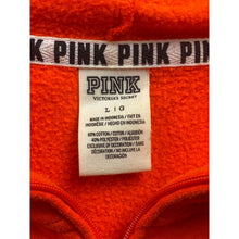 Load image into Gallery viewer, Victorias Secret PINK Hoodie Womens Large Orange Pullover Spell Out Preppy
