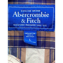 Load image into Gallery viewer, Abercrombie &amp; Fitch Shirt Mens Large Plaid Preppy Academia Button Down Logo

