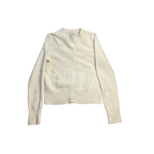 Load image into Gallery viewer, Banana Republic Womens Ivory Lambswool Angora Blend Cardigan Sweater Medium M
