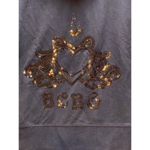 Load image into Gallery viewer, BCBG Jacket Womens Medium Black Sequin Embellished Full Zip Up Hoodie Athleisure
