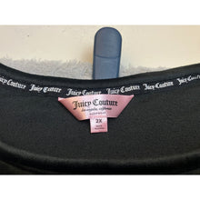 Load image into Gallery viewer, Juicy Couture Shirt Womens 2XL Pull Over Black Velvet Bling spell Out Lifestyle
