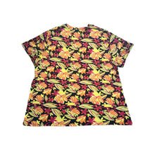 Load image into Gallery viewer, Just One Womens 2X Queen Graphic Floral T-Shirt Yellow Orange Short Sleeve Tee
