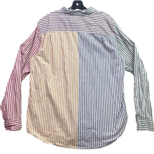 Load image into Gallery viewer, Pacsun Shirt Mens Large Rainbow Stripe Color Block Preppy Academia Streetwear
