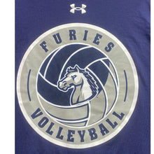 Load image into Gallery viewer, Furies Volleyball Shirt Womens Small Under Armour Athletic Spell Out Athleisure
