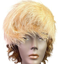Load image into Gallery viewer, Vintage Adele Claire Pillbox Hat Ostrich Feathers Cocktail 1960s Mature Festival
