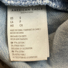 Load image into Gallery viewer, American Eagle Dress Womens Small Overall Pinafore Sunflower Denim Preppy
