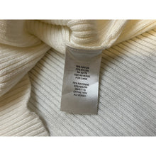 Load image into Gallery viewer, Tahari Sweater Womens Medium Keyhole Ribbed Knit Top Fitted Short Sleeve Ivory

