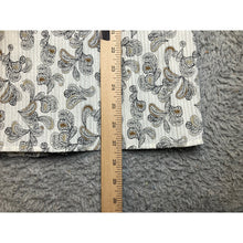Load image into Gallery viewer, Croft &amp; Barrow Womens 1X Paisley Button Down Shirt Short Sleeve Textured Blouse
