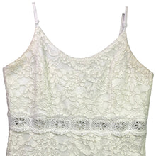 Load image into Gallery viewer, AQUA Dress Womens Small White Floral Lace Ruffle Mini Crochet Beachy Bridal
