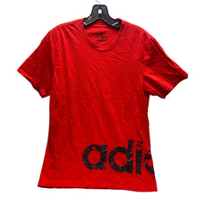 Load image into Gallery viewer, Adidas Shirt Mens Medium Wrap Around Spell Out Athleisure Red Geometric
