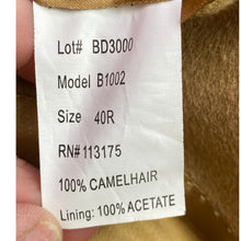 Load image into Gallery viewer, Camel Hair Blazer Mens 40R Sport Coat Jacket Office Career Preppy Academia
