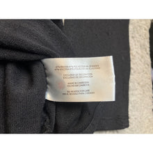 Load image into Gallery viewer, Womens Black Knit Tunic Sweater Relaxed Fit Drop Shoulder Side Slit Top L
