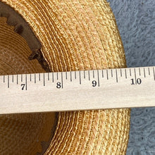 Load image into Gallery viewer, Vintage Amy New York Hat Womens Small Straw Cloche Mod Fashion Bowler
